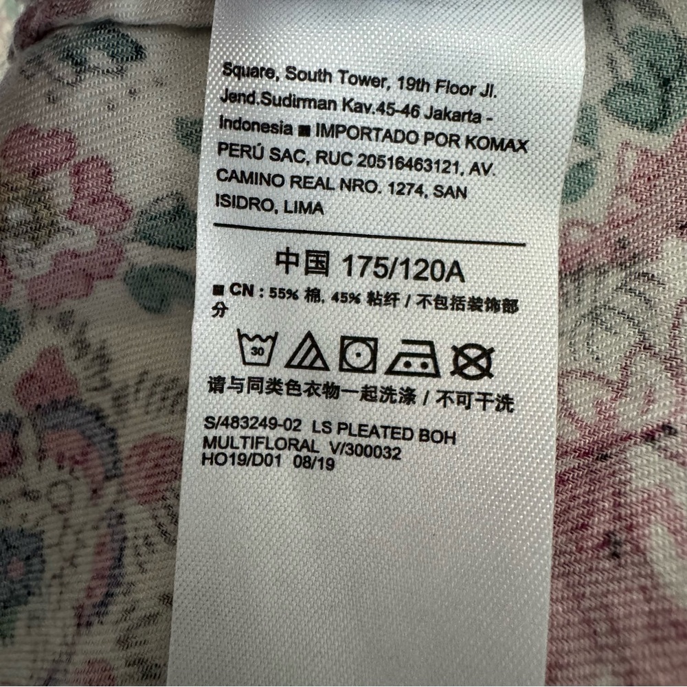 Old Navy Pink and White Floral Long Sleeve Dress festival, summer sundress - Picture 9 of 16